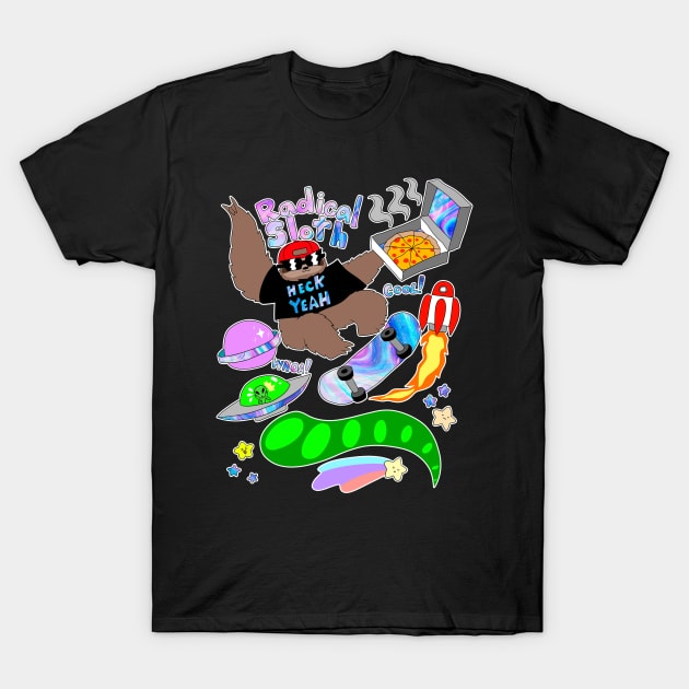 Radical Sloth T-Shirt by saradaboru